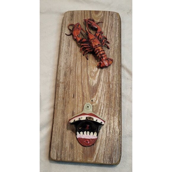 Lobster Bottle Opener wall hanging bar artwork decor signed 2012 - Picture 1 of 9